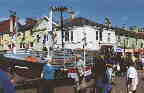 Flag Day 1999 - "Leicester Challenge" - high and dry in the High Street Redcar